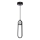LED-kattokruunu johdossa LACRIMA LED/15W/230V 3000K musta