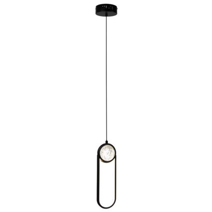 LED-kattokruunu johdossa LACRIMA LED/15W/230V 3000K musta
