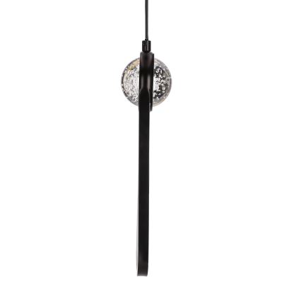 LED-kattokruunu johdossa LACRIMA LED/15W/230V 3000K musta