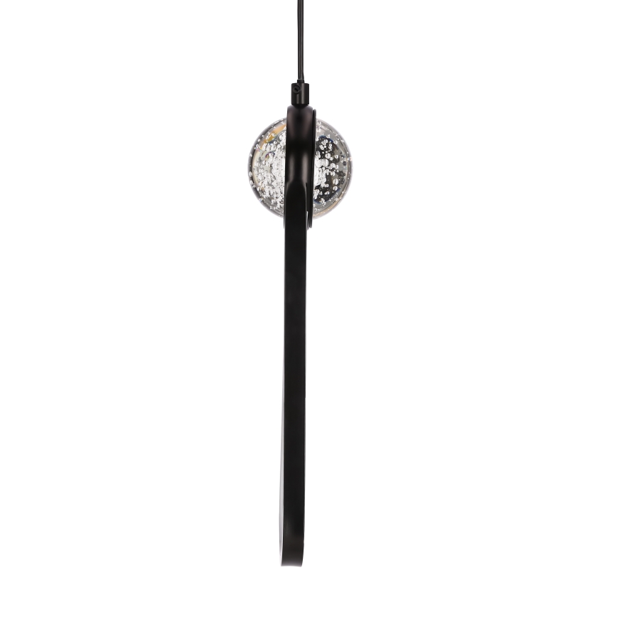 LED-kattokruunu johdossa LACRIMA LED/15W/230V 3000K musta