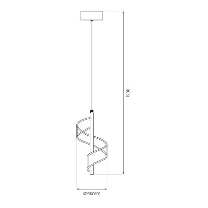 LED-kattokruunu johdossa LARGO LED/10W/230V kulta