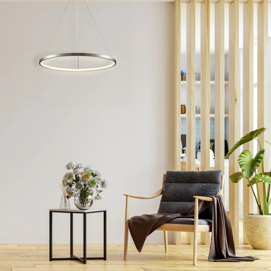 LED-kattokruunu johdossa LEA LED/20W/230V 4000K halkaisija 50 cm mattakromi