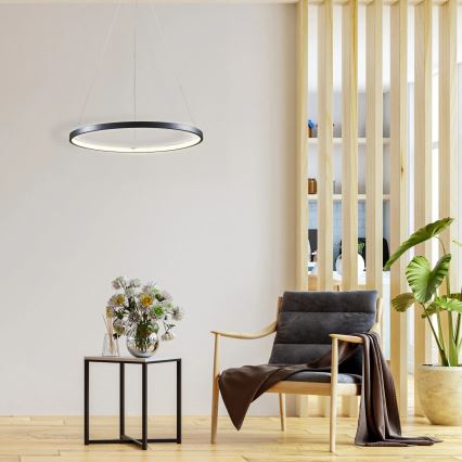 LED-kattokruunu johdossa LEA LED/20W/230V 4000K halkaisija 50 cm musta
