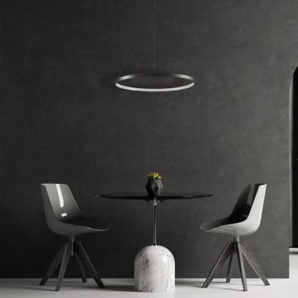 LED-kattokruunu johdossa LEA LED/20W/230V 4000K halkaisija 50 cm musta