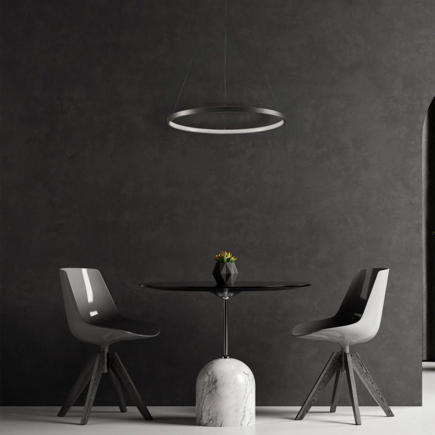 LED-kattokruunu johdossa LEA LED/20W/230V 4000K halkaisija 50 cm musta