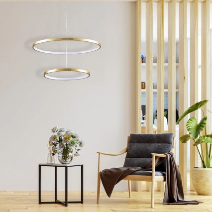 LED-kattokruunu johdossa LEA LED/35W/230V 4000K halkaisija 60 cm kulta