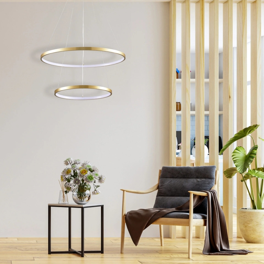 LED-kattokruunu johdossa LEA LED/35W/230V 4000K halkaisija 60 cm kulta