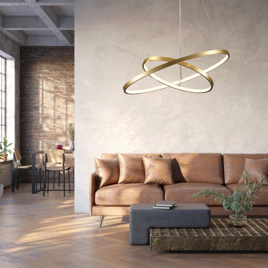 LED-kattokruunu johdossa LEA LED/35W/230V 4000K halkaisija 60 cm kulta