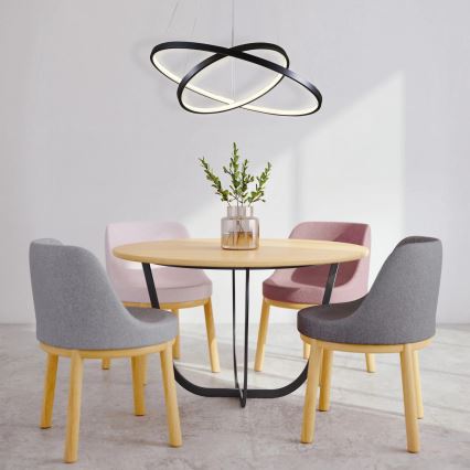 LED-kattokruunu johdossa LEA LED/35W/230V 4000K halkaisija 60 cm musta