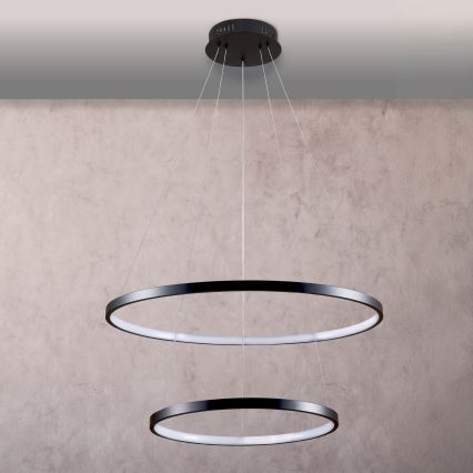 LED-kattokruunu johdossa LEA LED/35W/230V 4000K halkaisija 60 cm musta
