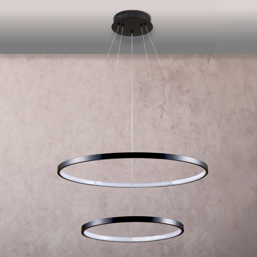 LED-kattokruunu johdossa LEA LED/35W/230V 4000K halkaisija 60 cm musta