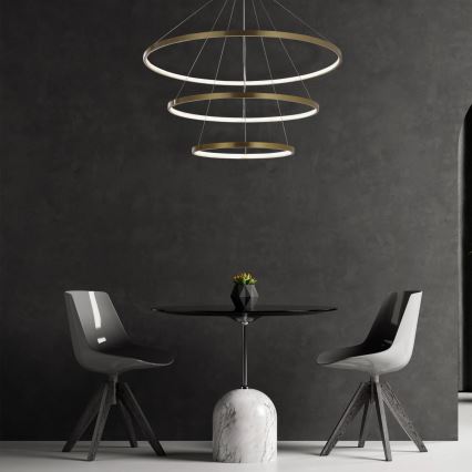 LED-kattokruunu johdossa LEA LED/60W/230V 4000K halkaisija 80 cm kulta