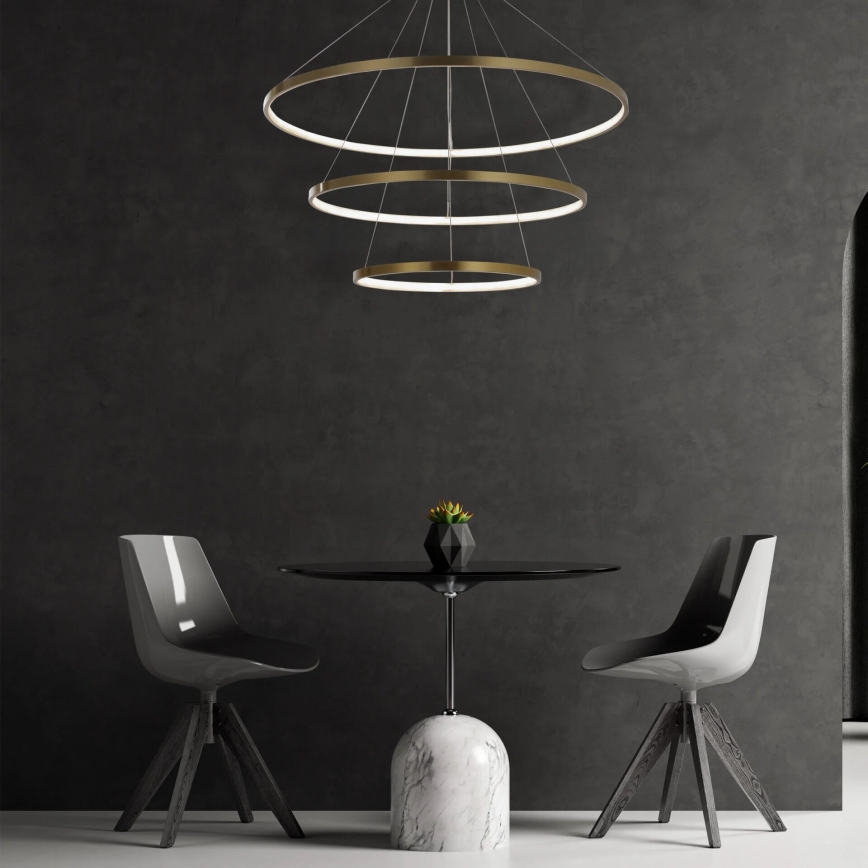 LED-kattokruunu johdossa LEA LED/60W/230V 4000K halkaisija 80 cm kulta