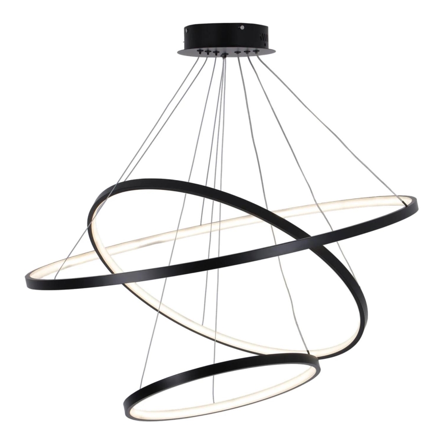 LED-kattokruunu johdossa LEA LED/60W/230V 4000K halkaisija 80 cm musta