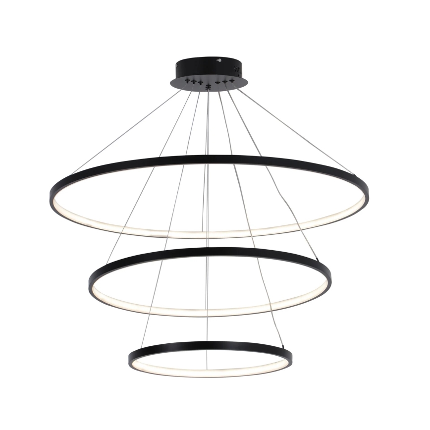 LED-kattokruunu johdossa LEA LED/60W/230V 4000K halkaisija 80 cm musta