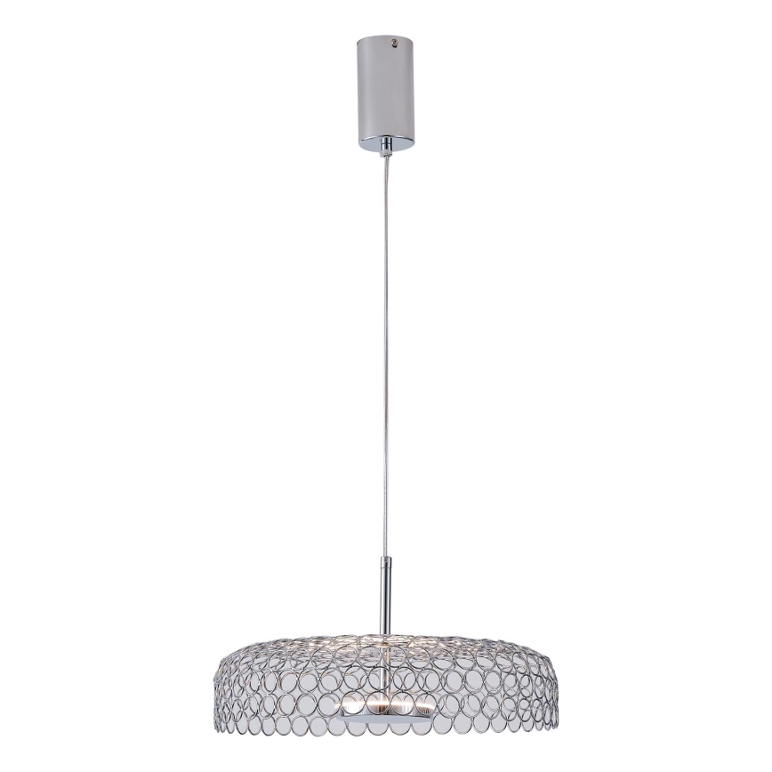 LED-kattokruunu johdossa LED/10W/230V 3000K kiiltävä kromi halkaisija 35 cm