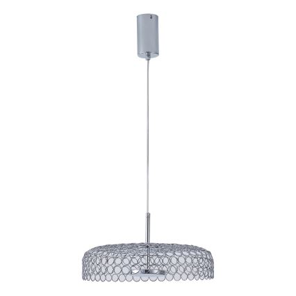 LED-kattokruunu johdossa LED/10W/230V 3000K kiiltävä kromi halkaisija 35 cm