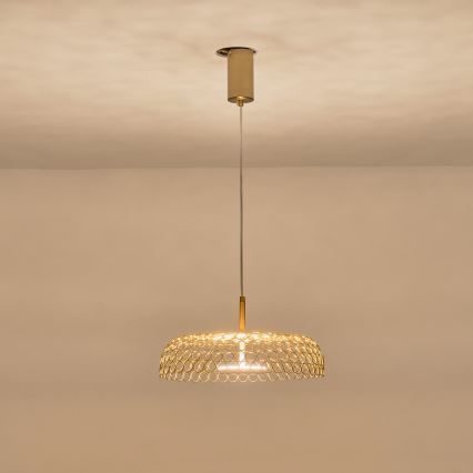 LED-kattokruunu johdossa LED/10W/230V 3000K kulta halkaisija 35 cm