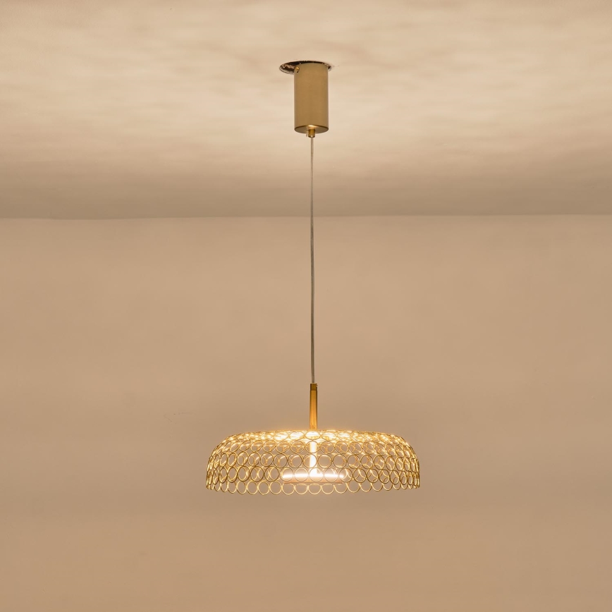 LED-kattokruunu johdossa LED/10W/230V 3000K kulta halkaisija 35 cm