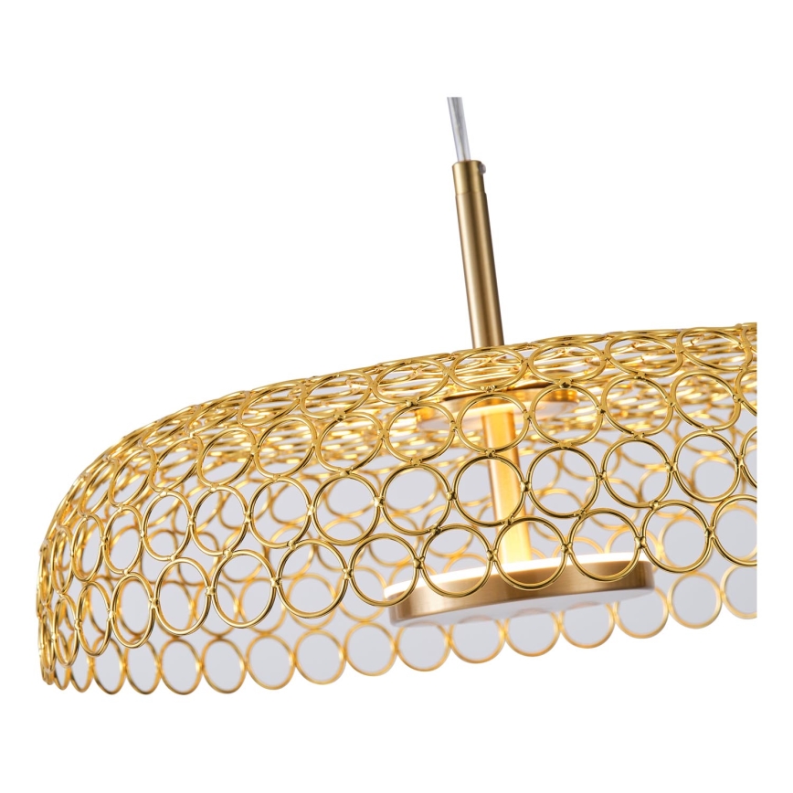 LED-kattokruunu johdossa LED/10W/230V 3000K kulta halkaisija 35 cm