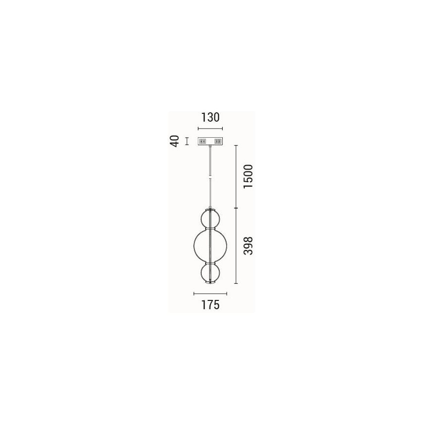 LED-kattokruunu johdossa LED/12,6W/230V 3000K