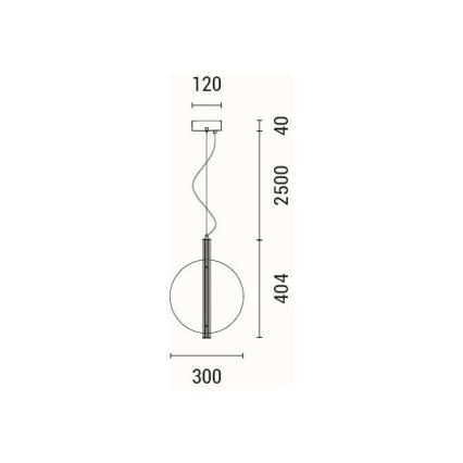 LED-kattokruunu johdossa LED/12,6W/230V 3000K