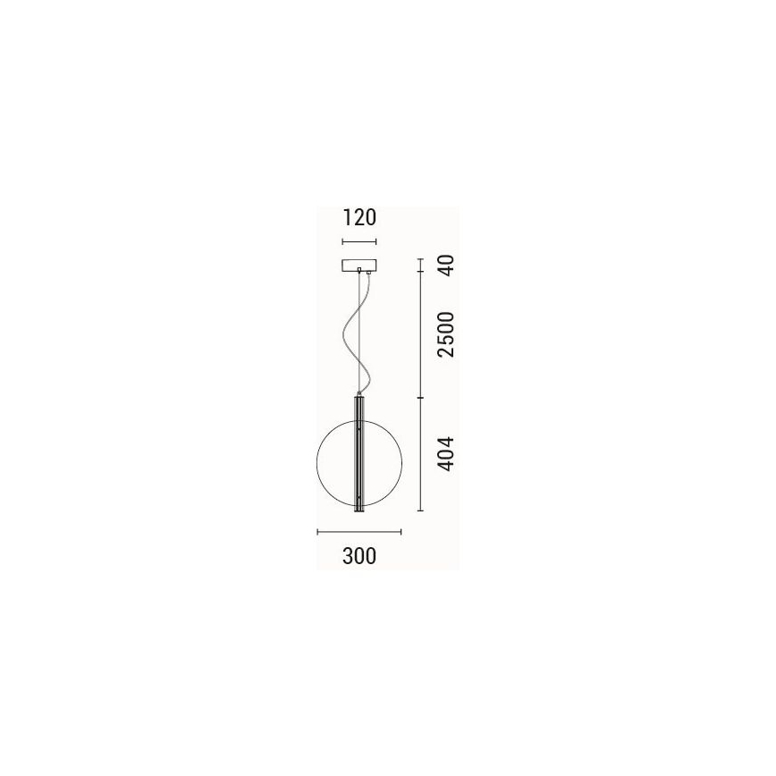 LED-kattokruunu johdossa LED/12,6W/230V 3000K