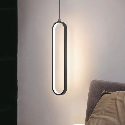 LED-kattokruunu johdossa LED/13W/230V 3000K musta