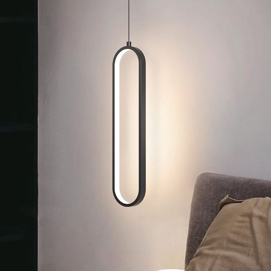 LED-kattokruunu johdossa LED/13W/230V 3000K musta