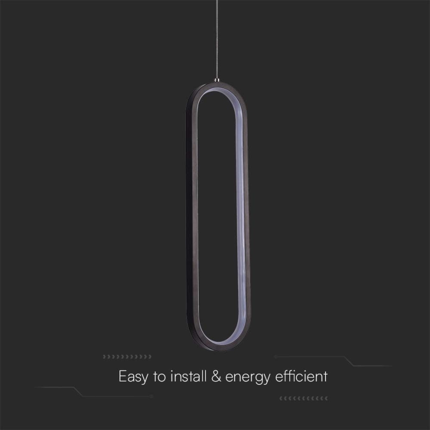 LED-kattokruunu johdossa LED/13W/230V 3000K musta