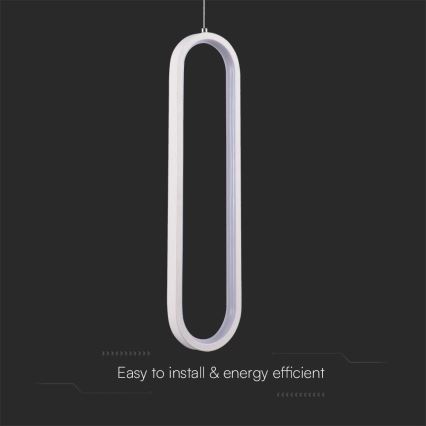 LED-kattokruunu johdossa LED/13W/230V 4000K valkoinen