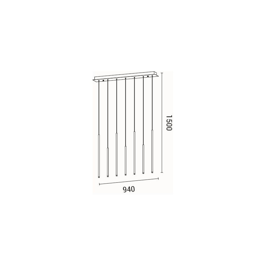 LED-kattokruunu johdossa LED/16W/230V 3000K