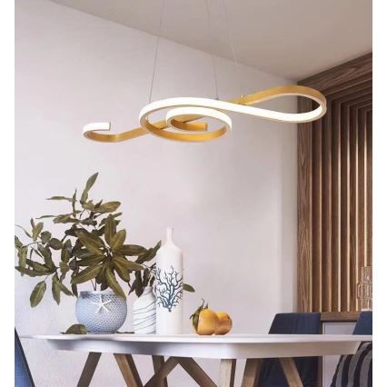 LED-kattokruunu johdossa LED/18W/230V 3000K kulta