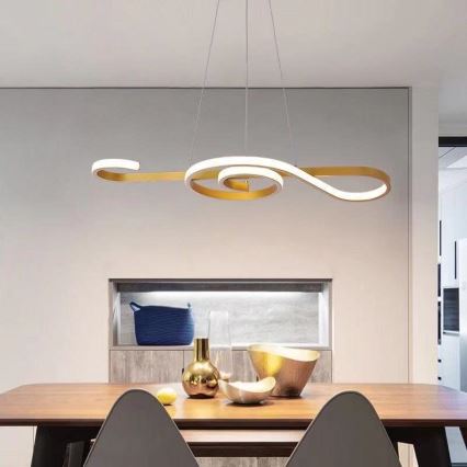LED-kattokruunu johdossa LED/18W/230V 3000K kulta