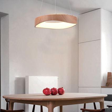 LED-kattokruunu johdossa LED/18W/230V 3000K ø 40 cm ruskea