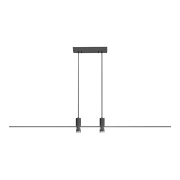 LED-kattokruunu johdossa LED/19W/230V 3000K musta