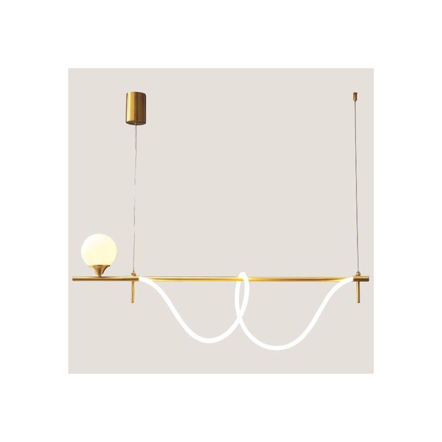 LED-kattokruunu johdossa LED/20W/230V + 1xG9/10W/230V 3000K kulta