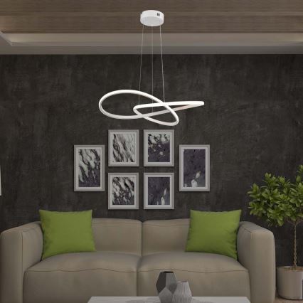LED-kattokruunu johdossa LED/20W/230V 3000K valkoinen+