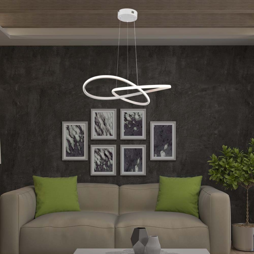 LED-kattokruunu johdossa LED/20W/230V 3000K valkoinen+