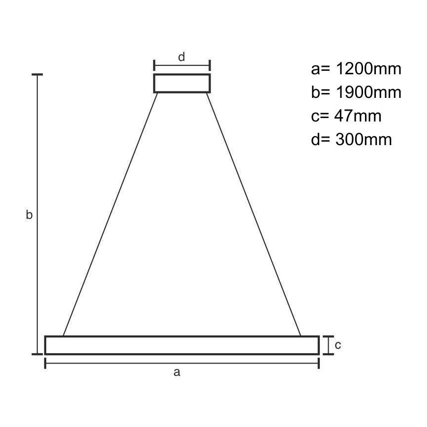 LED-kattokruunu johdossa LED/22W/230V 4000K 120 cm tuhka/massiivipuu