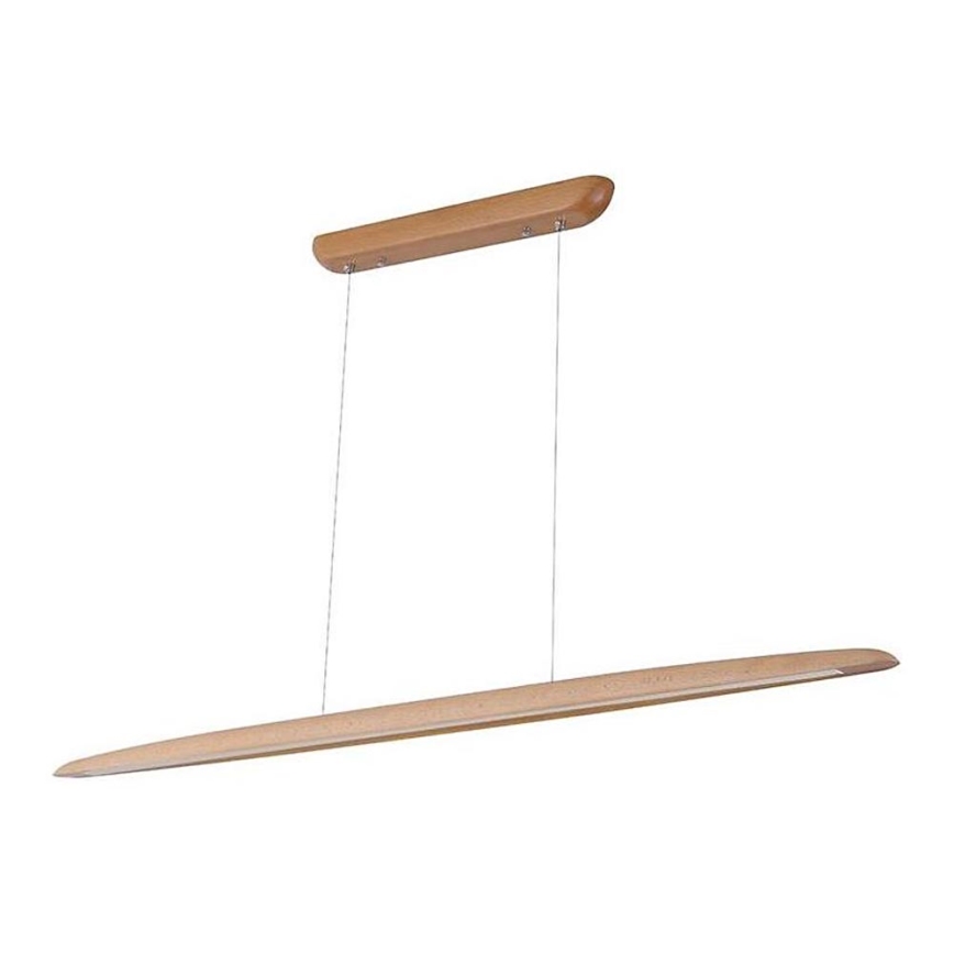 LED-kattokruunu johdossa LED/22W/230V 4000K 130 cm pyökki/massiivipuu