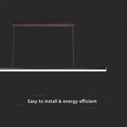 LED-kattokruunu johdossa LED/23W/230V 4000K 120 cm musta