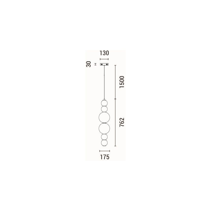 LED-kattokruunu johdossa LED/24W/230V 3000K