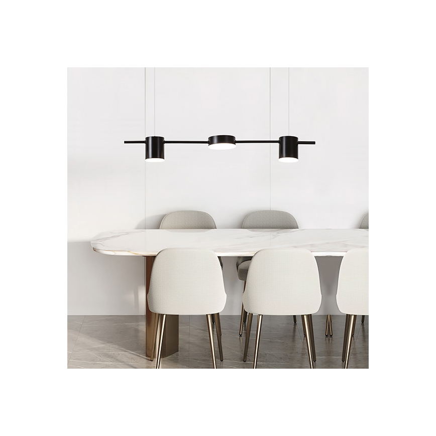 LED-kattokruunu johdossa LED/24W/230V 3000K musta