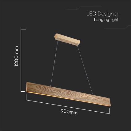 LED-kattokruunu johdossa LED/24W/230V 3000K ruskea