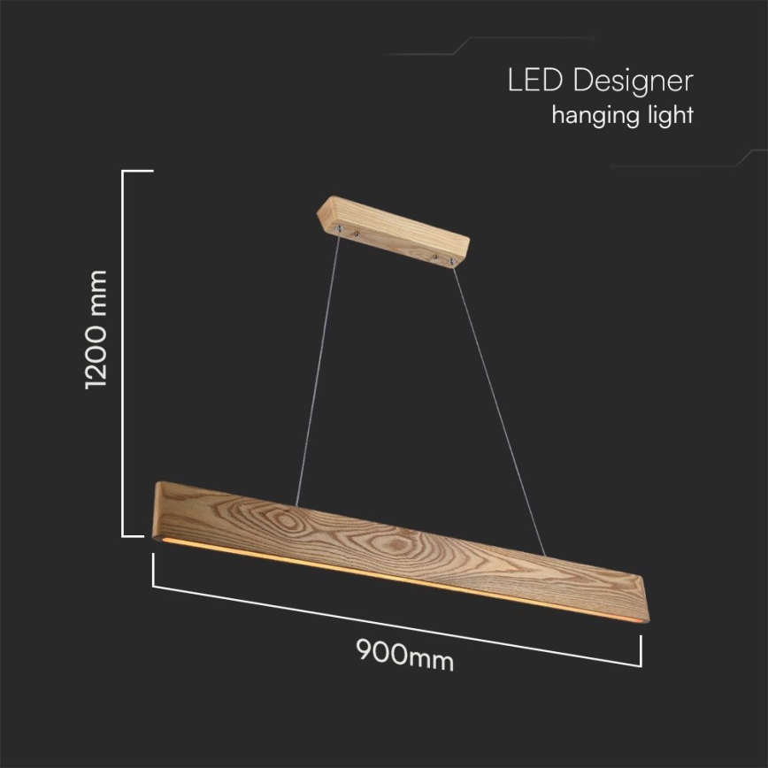 LED-kattokruunu johdossa LED/24W/230V 3000K ruskea