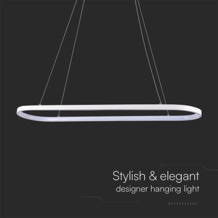 LED-kattokruunu johdossa LED/24W/230V 3000K valkoinen