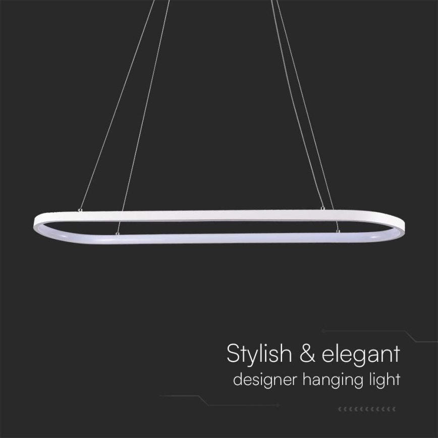 LED-kattokruunu johdossa LED/24W/230V 3000K valkoinen