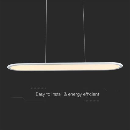 LED-kattokruunu johdossa LED/24W/230V 3000K valkoinen