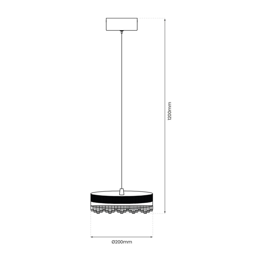 LED-kattokruunu johdossa LED/25W/230V halkaisija 20 cm kulta